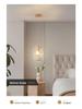 Nordic Crystal Bedside Pendant Lamp - Creative and Simple Lighting for Bedroom, Bar, Study, or Restaurant.