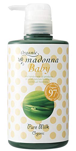 

Organic Madonna Baby Pure Milk 450ml, for newborns and sensitive skin, highly moisturizing, color-free, 97% organic milk lotion