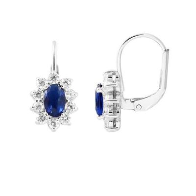 Earrings - LOVA LOLA VAN DER KEEN - Emerald - Synthetic Sapphire - 925 Sterling Silver - Sleeper Earrings