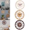 12 inch Retro Wall Clock Hollow Pattern Round Non Ticking Decorative