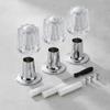 3 Pieces Shower Knob Replacement Kit Long-Lasting 12-Tooth Valve Handle And