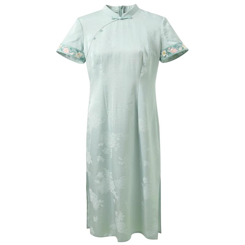 Sancai New Chinese Style Cheongsam Long Dress
