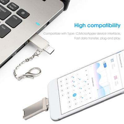 TF-Kartenleser 2 in 1 High Speed USB 2.0 Typ-C/Micro-USB OTG Speicherkartenleser für Telefon