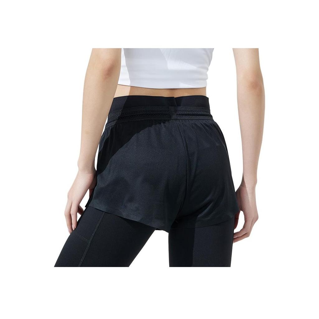 Asics Logo Print Knitted Breathable Quick-Dry Sports Shorts Women Shorts Black 2092A389-001