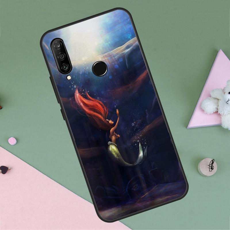 Mermaid For Huawei Nova 9 10 SE Y91 Y61 Y90 Y70 Y60 Y72 12s 12i 11i 7i 8i P60 Pro P30 P40 Lite Case