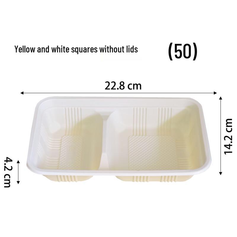 Alliage Biodegradable 2-Compartment Disposable Food Containers