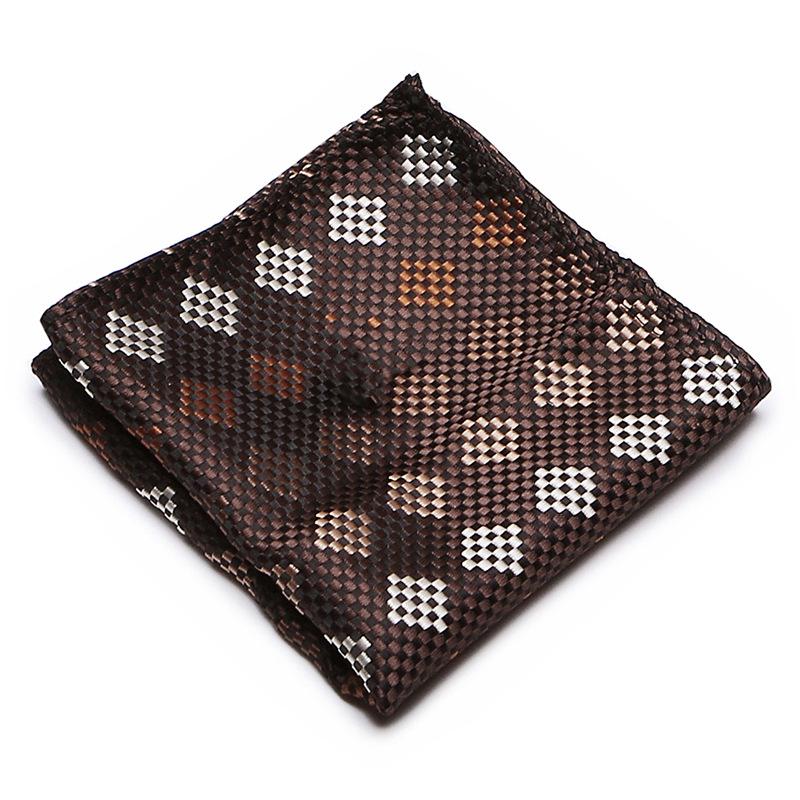 Men's Striped Jacquard Pocket Square for Weddings and Business Suits