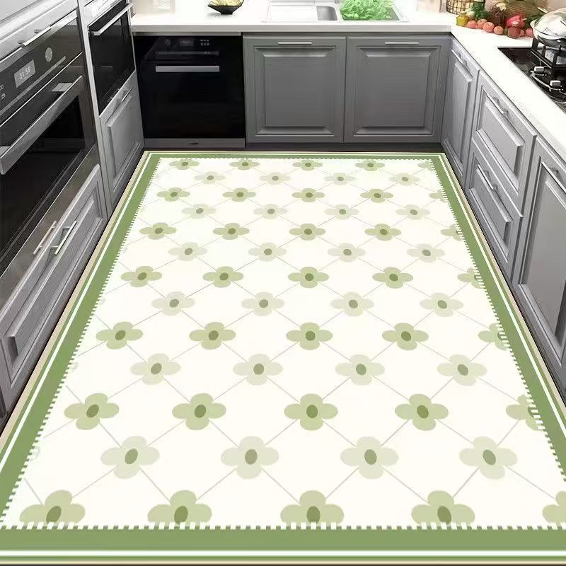 Teppich für Küche PVC Bodenmatte Wasserdicht Lederteppiche Langer Läufer Ölfest Rutschfest Fußmatten Japanische Heimdekoration Teppiche