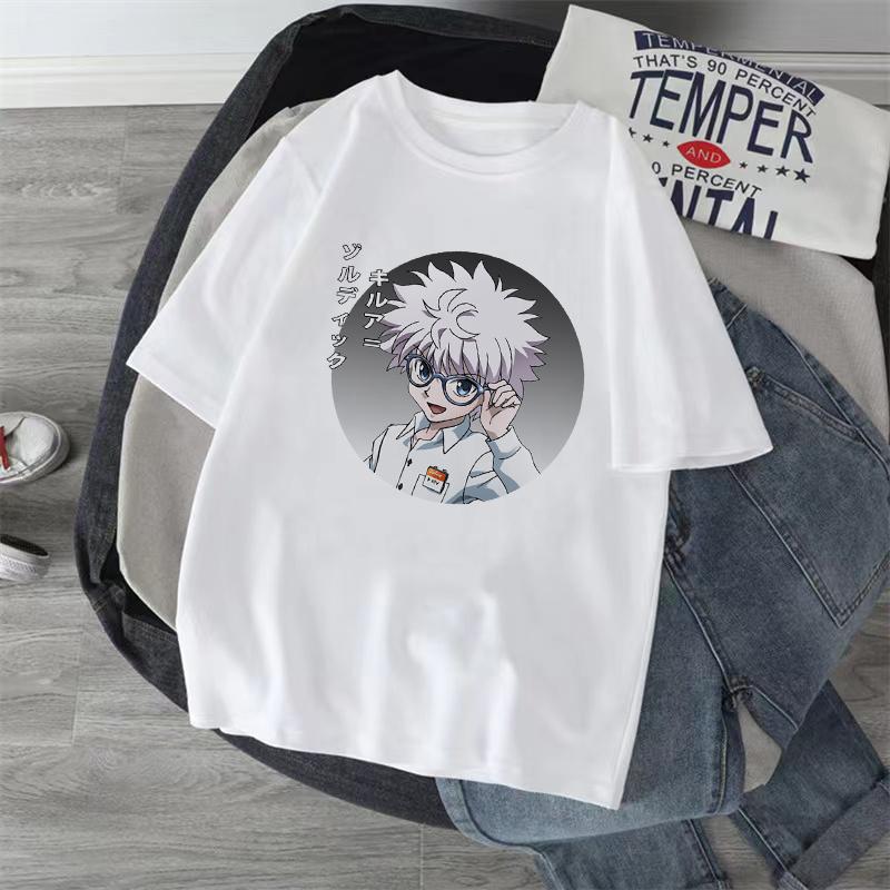 Anime Hunter X Hunter Tshirt Japan Unisexga Hisoka Killua Zoldyck Kawaii Funny T Shirts Kurapika Devil Eye Short Sleeve Tee Tops