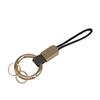 Simulated Leather Keychain With Finger Ring And Adjustable Wrist Strap Trendy Key Holder For Car Keys Organization