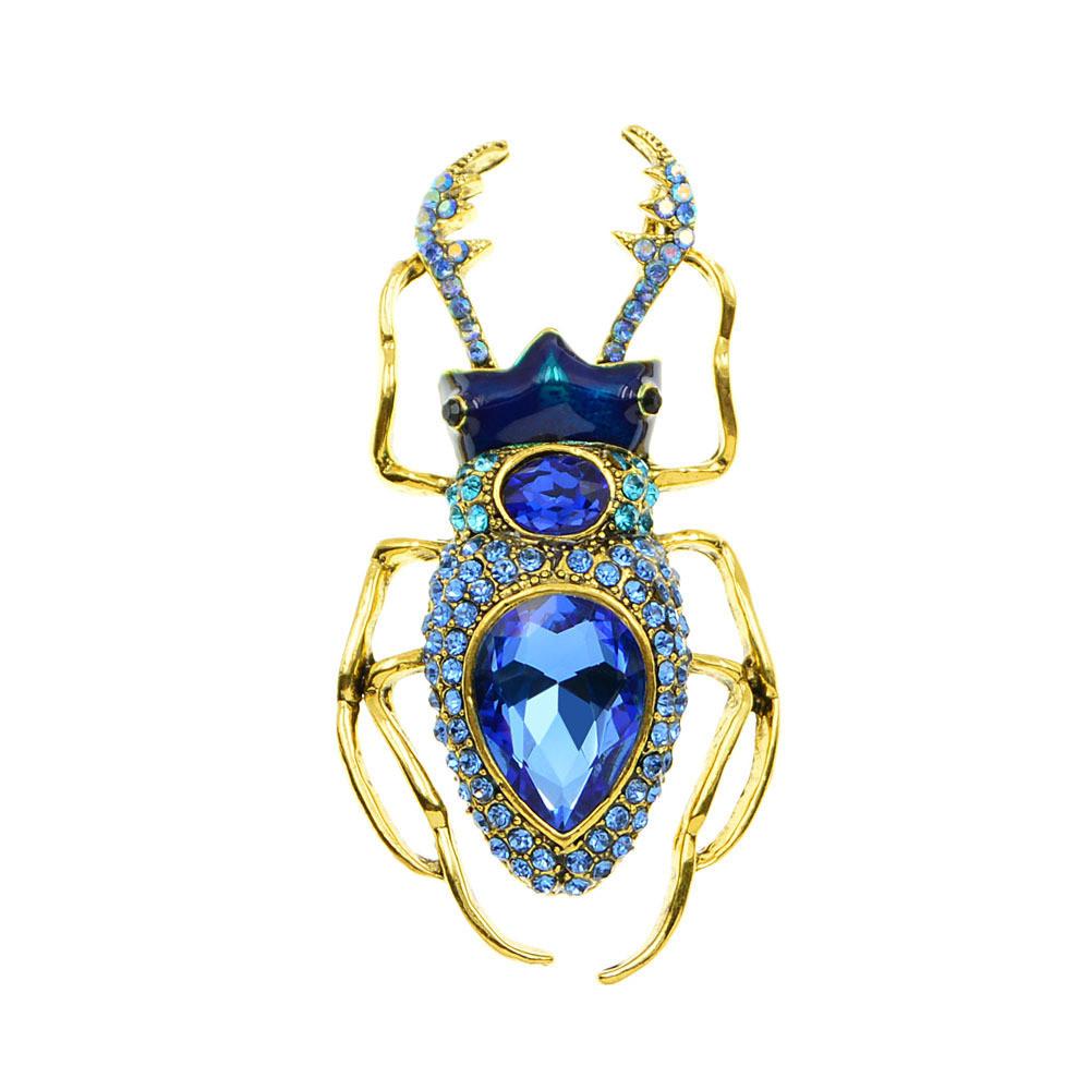 Tier Vintage Emaille Käfer Brosche Anstecknadel Mit Strasssteinen Für Männer Frauen Mode Accessoire