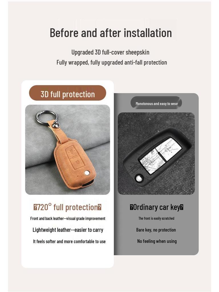 Nissan-Schlüsselhüllen: Passt für Qashqai 2019, Sylphy, Bluebird, Kicks, X-Trail, Tiida - Inklusive Karosserieabdeckungen & Schnallen