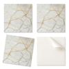 Pack of PVC Tiles with Pattern for Living Room Self-Adhesive Elegant Marble Pattern 4x50x50 Cm