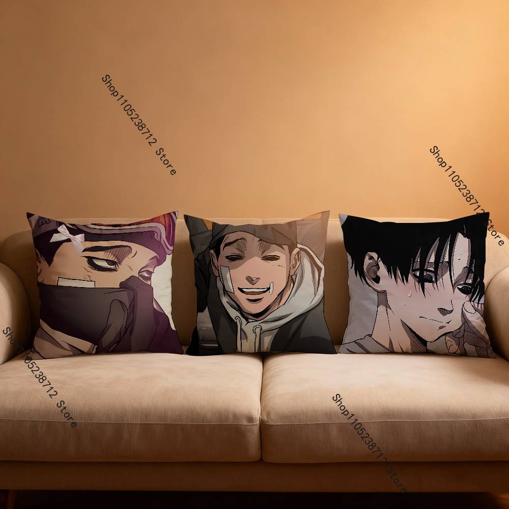 K-Killing S-Stalking Korean Manga Pillow Case Plush Fabric Soft Pillowcase Double Sided Print Sofa Cushion Cover Throw