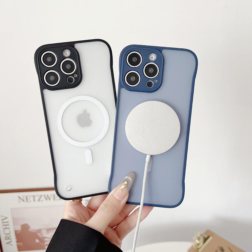 Applicable To IPhone16ProMax Frameless Magnetic Suction Phone Case Apple 15 Original Machine Matte 14 Anti Fall Protection Case