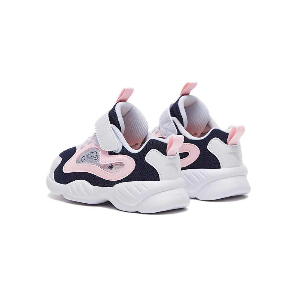 Anta Comfortable Versatile Non-Slip Durable Low-Top Walking Shoes Baby Shoes Black White Pink 322310014-3