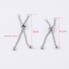 3pcs Gold Color Stainless Steel Adjustable Slider Finger Ring Chain for Jewelry Making DIY Loops Connectors Pendants Chain
