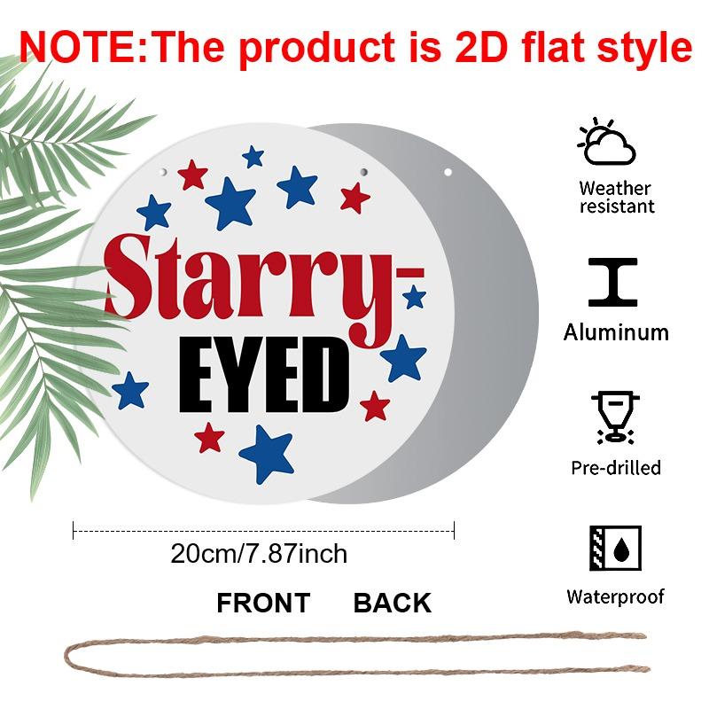 

2D Flat Retro Aluminum Wall Decorations in Various Sizes. Featuring A Patriotic Independence Day Theme and Simple Star Elements, These Are Ideal for 20*20cm