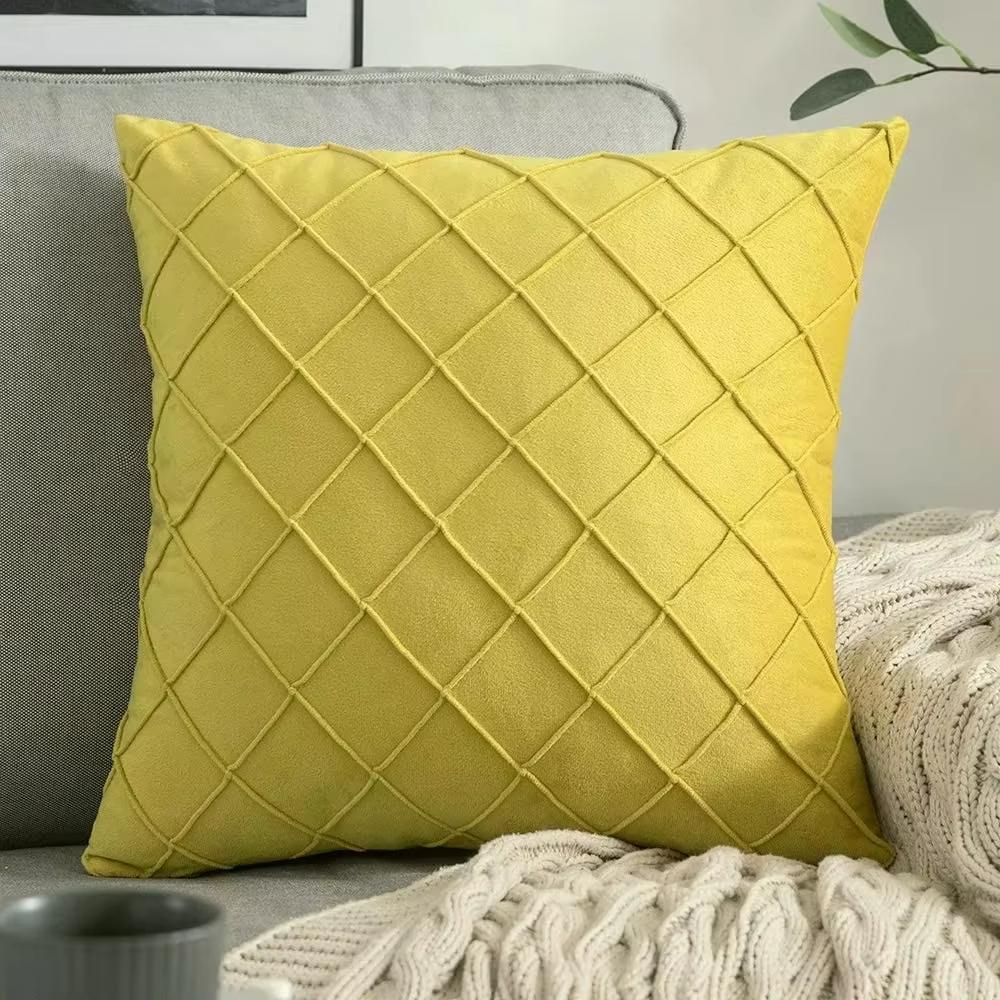 1pc Plaid Velvet Cushion Cover 45*45 30*50 Decorative Pillowcase Super Soft Design Throw Pillow Cover Home Decor Pillow Case