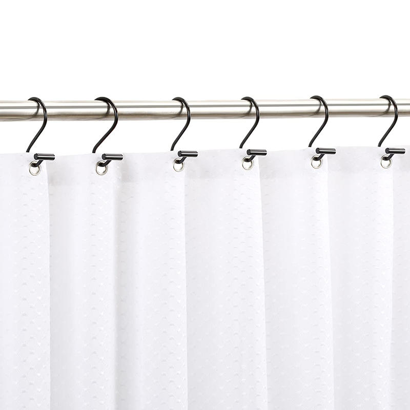 12Pcs Shower Curtain Hooks Rustproof Corrosion Resistant Strong Load-bearing Curtain Rings S-Shaped Electroplated Curtain Hooks