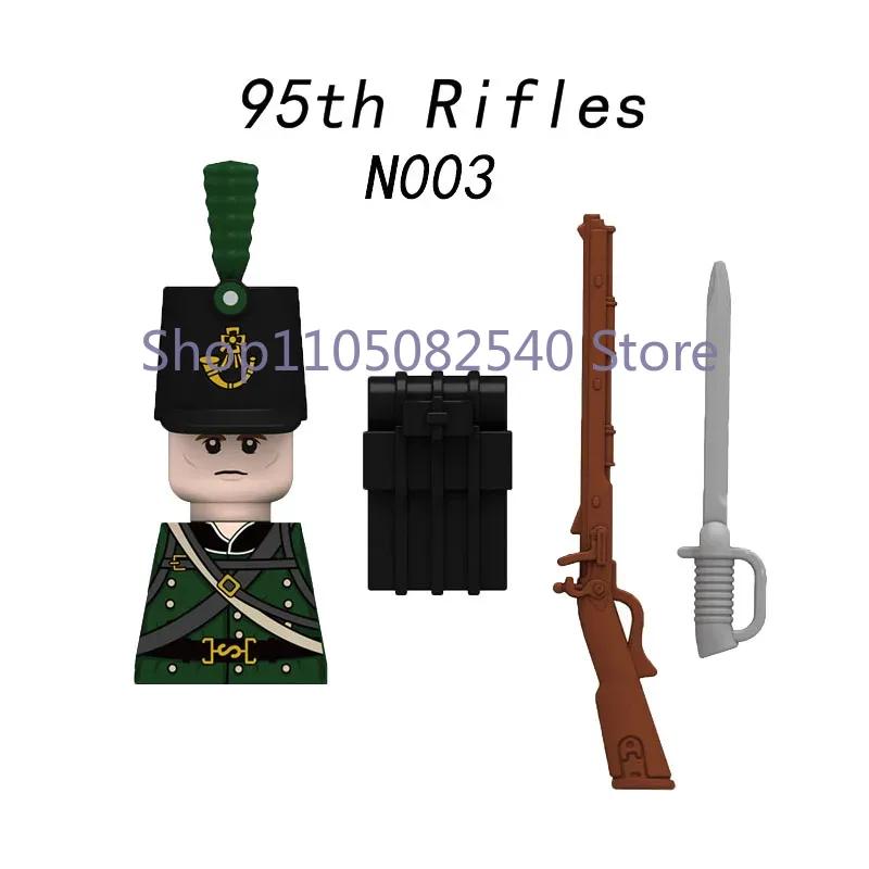 Medieval Military Soldier Figures Napoleon MOC Building Blocks Cavalry Weapons Shield Armor Cannon Militia Cowboy Toys Gift Z013
