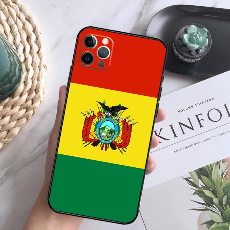 Bolivia Flag Case For iPhone 15 11 12 13 14 Pro Max XS XR X 7 8 Plus 12 13 Mini 16 Pro Max Soft Cover