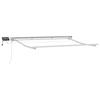 Manual Awning Frame with LEDs Beige and White 3.5 X 2 M