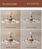 Creative French Chandelier Eggshell Fan Light for Living Room & Bedroom