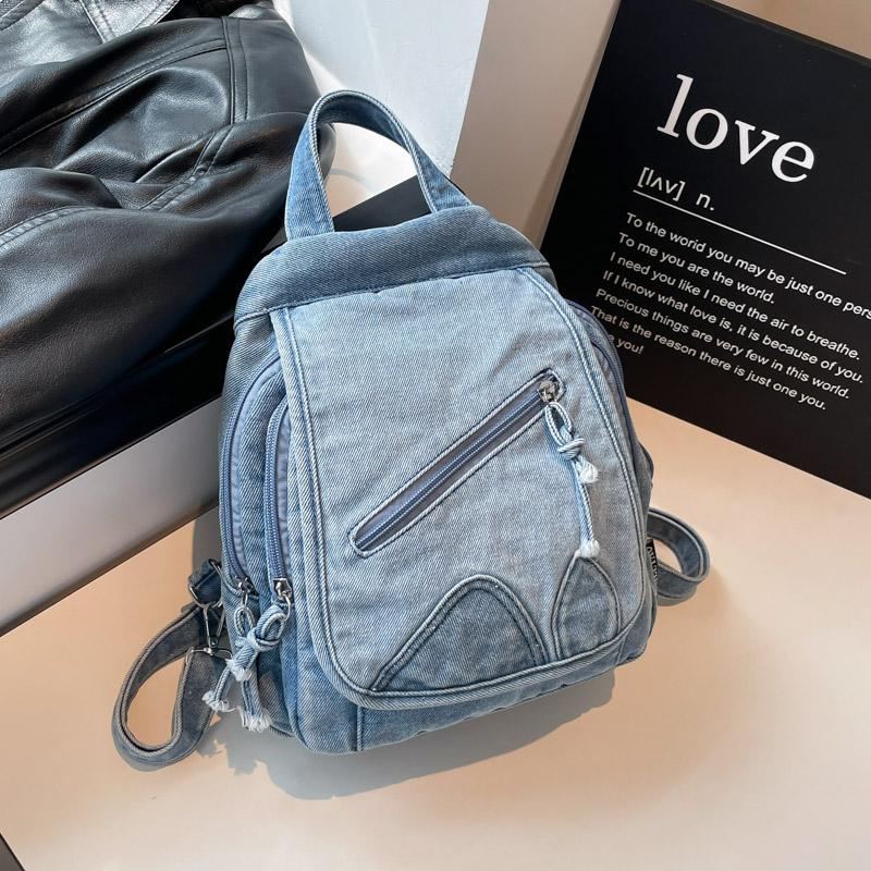 Retro Large-capacity Washed Denim single-Backpacks Women's Commuting Totes Bag 2026 Women's Bag Daily Shopper Handbags Bolsa