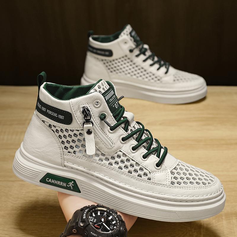 YRZL Men's Shoes Casual Board Shoes Running Sports Shoes Summer Athletic Mesh Breathable Male Walking Shoe Man Sneakers