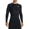 Under Armour Heat Gear Series Logotrykk Rund hals Langermet Treningsskjorte Herre topper Svart 1370325-001