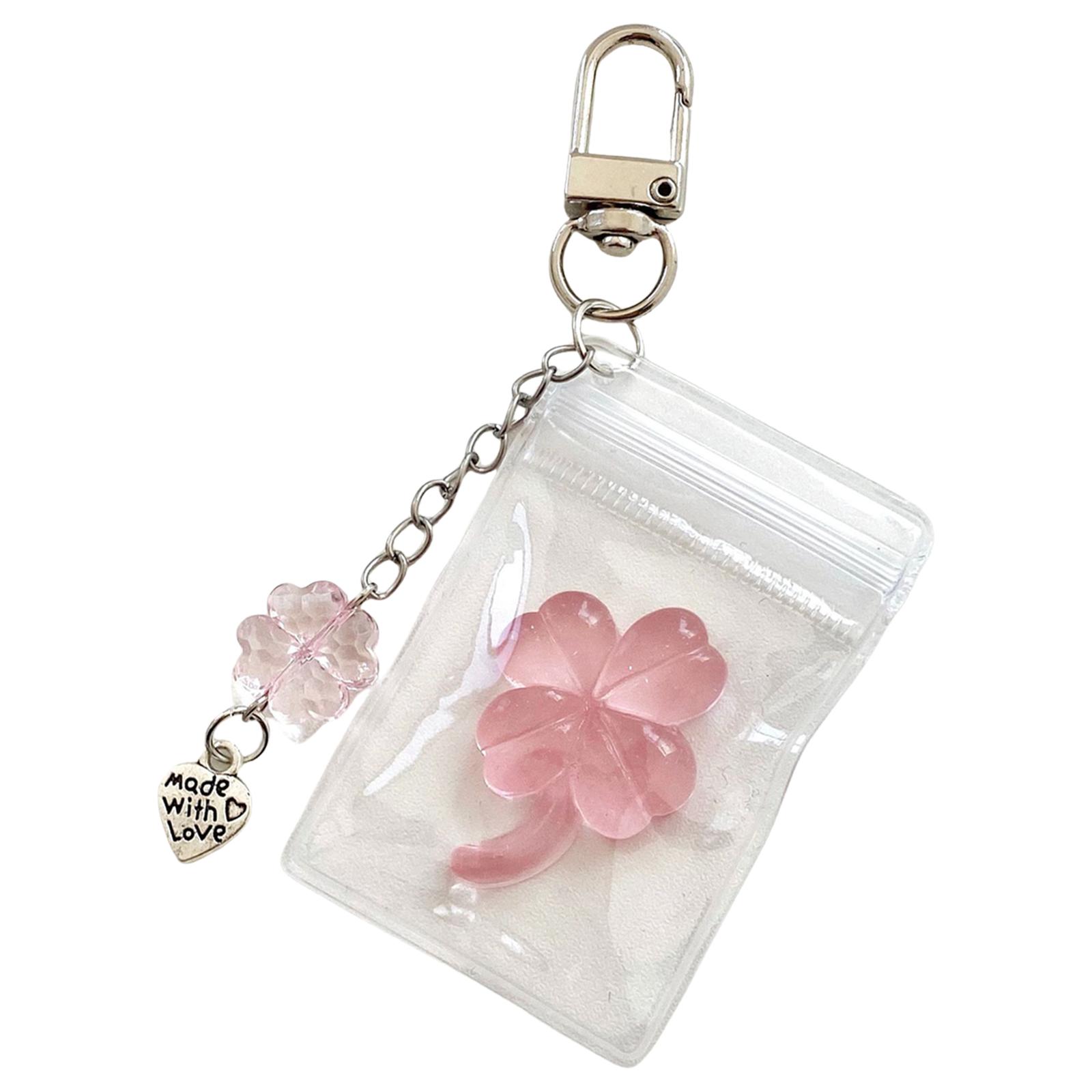 

Брелок-шарм «Четырехлистный клевер из смолы» Стильный ремешок-шарм для телефона для женщин и подростков Мягкий и легкий аксессуар