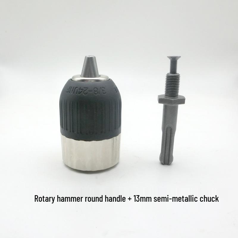 13mm Semi-Metallic Hand-Tightened Drill Chuck, 3/8-24 UNF Model