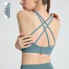 Women's Seamless Cross Back Sports Bra - Shockproof Yoga & Fitness