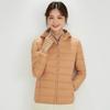 Women's Stand Collar Long Sleeve Short Down Jacket Slim Fit Lightweight 90% White Duck Down Coat