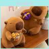 Adorable Large Capybara Plush Toy For Basketball Lovers Available In Purple And Yellow
