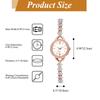 Wristwatch with Cute and Analog Stylish Quartz Fashion Accessory Perfect Gift for Day Ladies' Bracelet, Sparkling Diamond, Display, Waterproof,