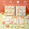 Toddlers Montessori Wooden Shape Puzzles Toys Matching Geometry Panel Sensory Sorting Learning Education Kindergarten Materials
