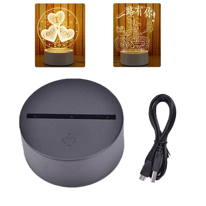 Usb Cable Touch Lamp Bases For 3D Led Night Light 7 Color Light Base Lamp Holder