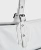 Sunlit Glossy Buckle Bag (White)