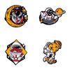 4 Styles Funny Design Spaceman Theme Enamel Brooches Space Astronaut Cosmonaut Moon Planet Lapel Pins