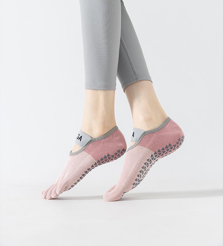 Women's Five-Finger Yoga Socks, Toe-Separating Pilates & Dance Socks for Spring/Summer, Short Indoor Training Socks
