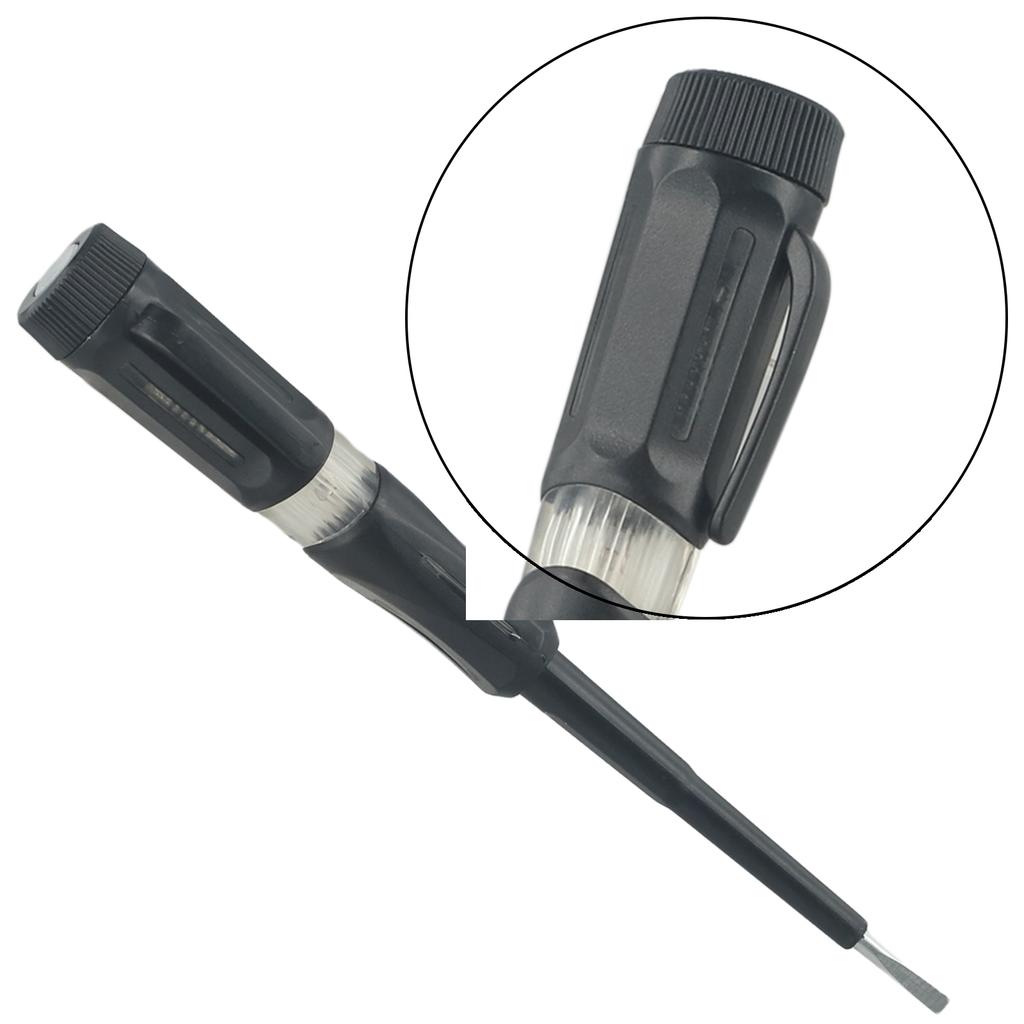 Circuit Tester Pen 15.5cm Dual Purpose Line Detector Stable Contact Performance Chrome Vanadium Steel Clip-on Cap