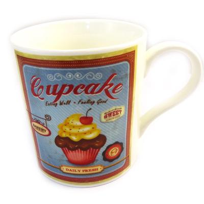 [M3190] - 'Vintage Design' Cupcake Mug