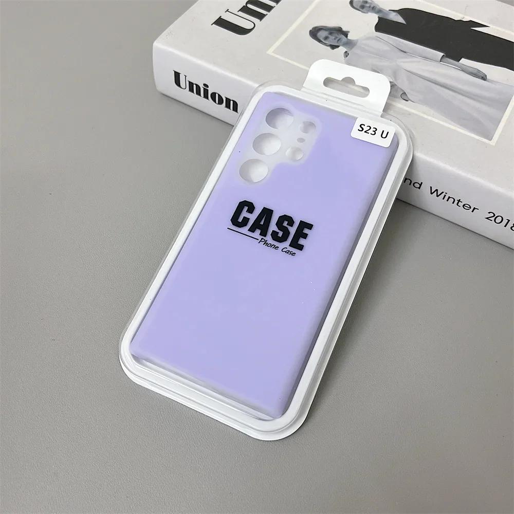 Luxury Silica Gel Jelly Liquid Silicone Case for Samsung Galaxy S25 S24 S23 Ultra Plus S24FE S23FE Anti-fall Clear Hard Cover
