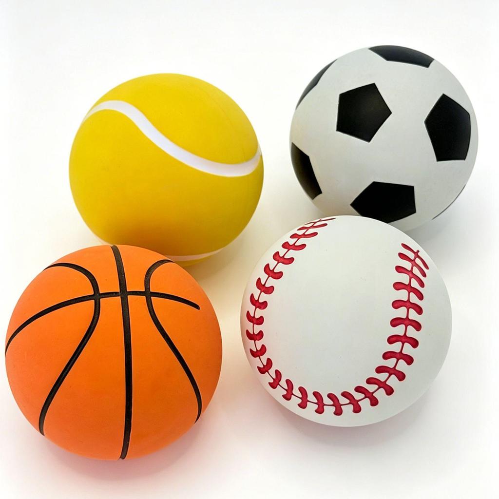 6cm Mini Rubber Basketball - High Elasticity Children's Toy Ball, Hollow Inflatable, Trendy Design