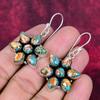 Orange Spiny Copper Turquoise Earrings, 925 Solid Sterling Silver Gemstone Jewelry, Handmade Earrings, For Thanksgiving