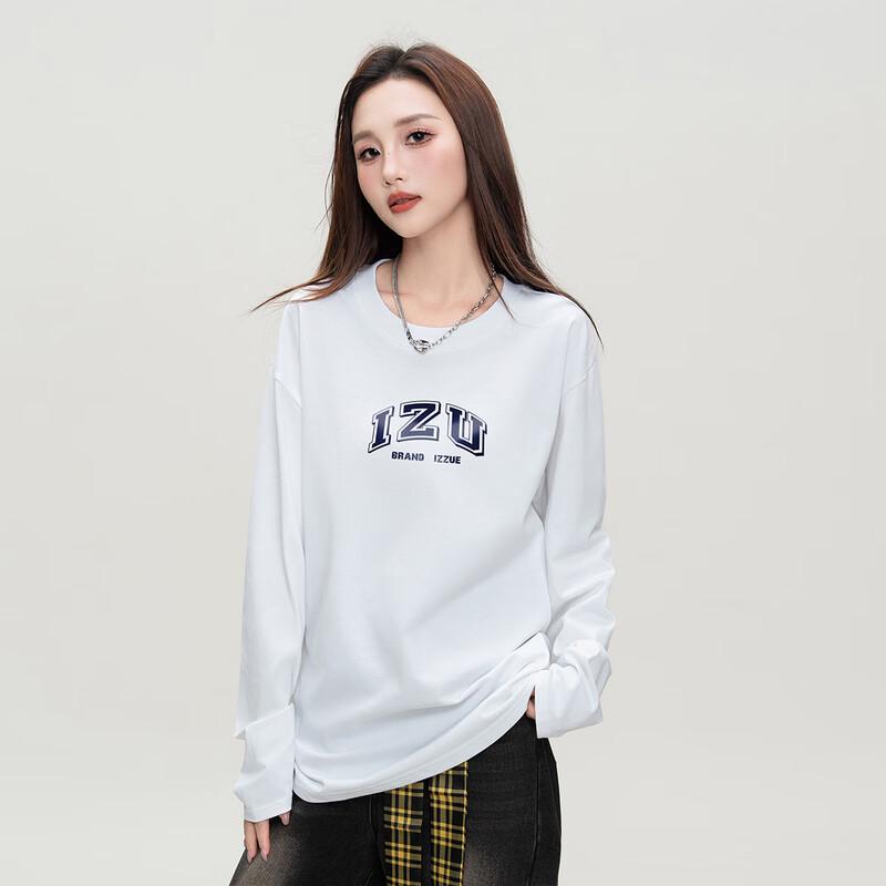izzue Women's Letter Print Crewneck Sweatshirt