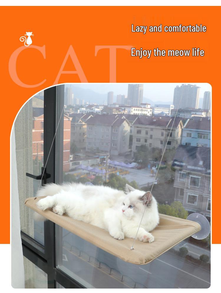 Removable, Washable Cat Hammock with Suction Cups - Perfect for All Seasons