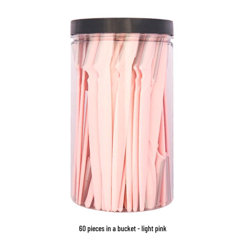 New Stainless Steel Eyebrow Razor: Straight Handle Trimmer for Precise Hair Removal.